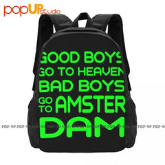 Amsterdam Holland Bad Boys Backpack Large Capacity Bookbag