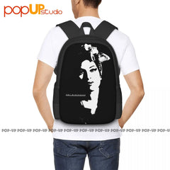 Amy Winehouse Scarf Portrait Backpack Large Capacity Hot Foldable