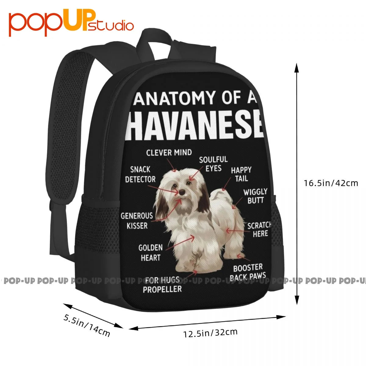 Havanese Dog Dad Backpack - Large Capacity Eco-Friendly Bag