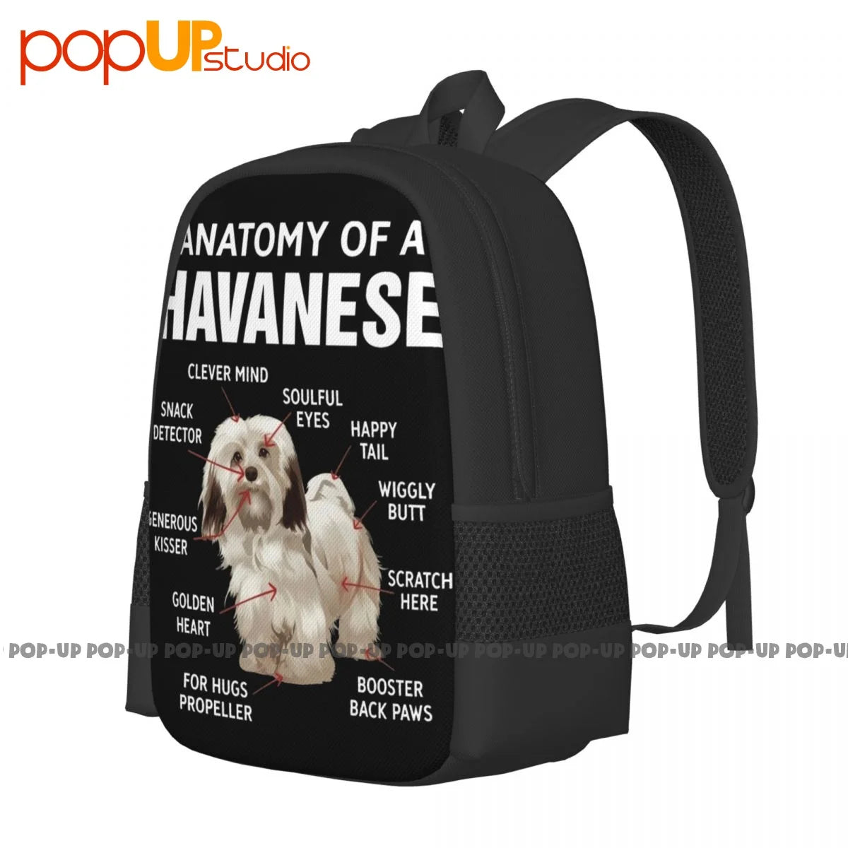 Havanese Dog Dad Backpack - Large Capacity Eco-Friendly Bag