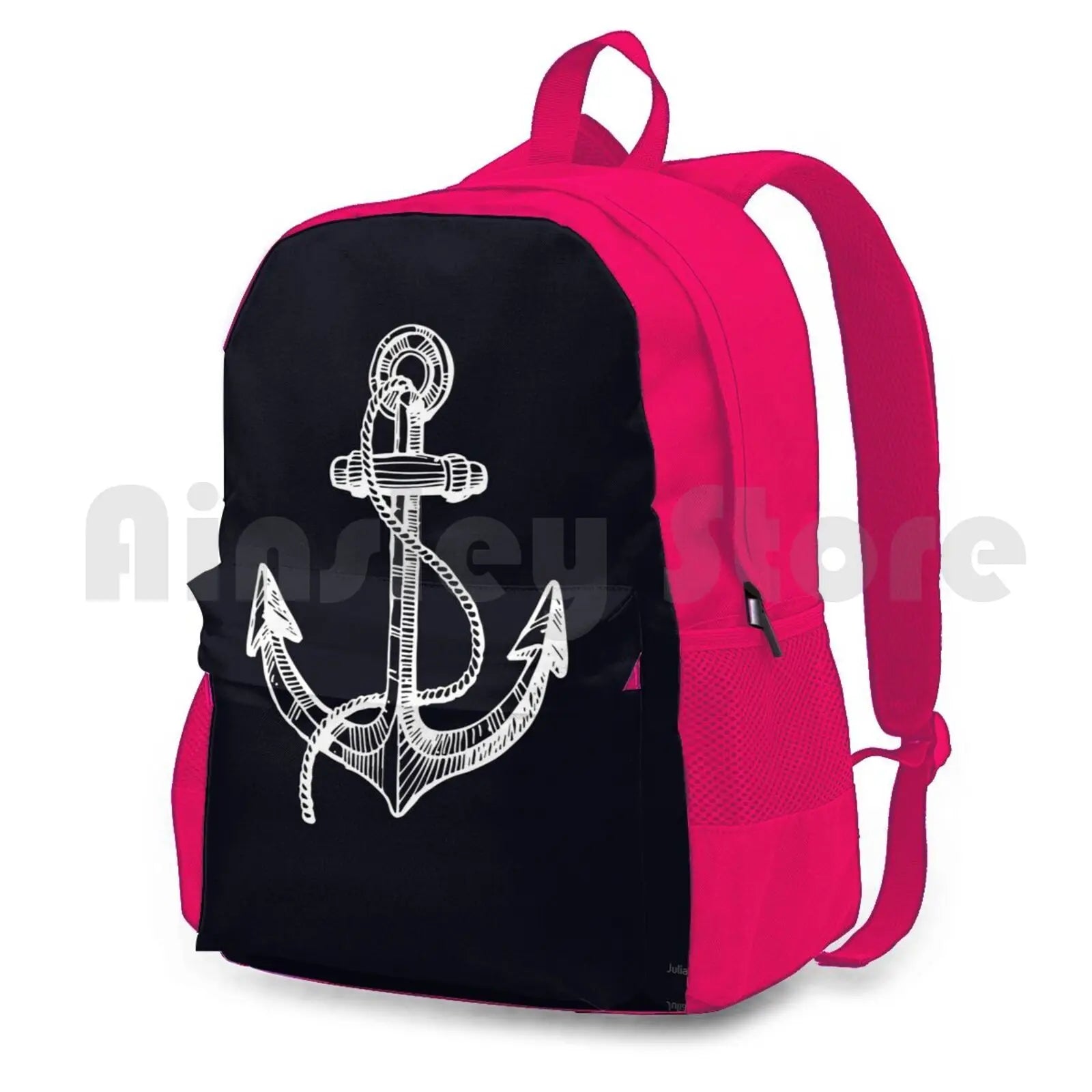 Anchor & Steering Wheel Outdoor Hiking Backpack Waterproof Camping Travel