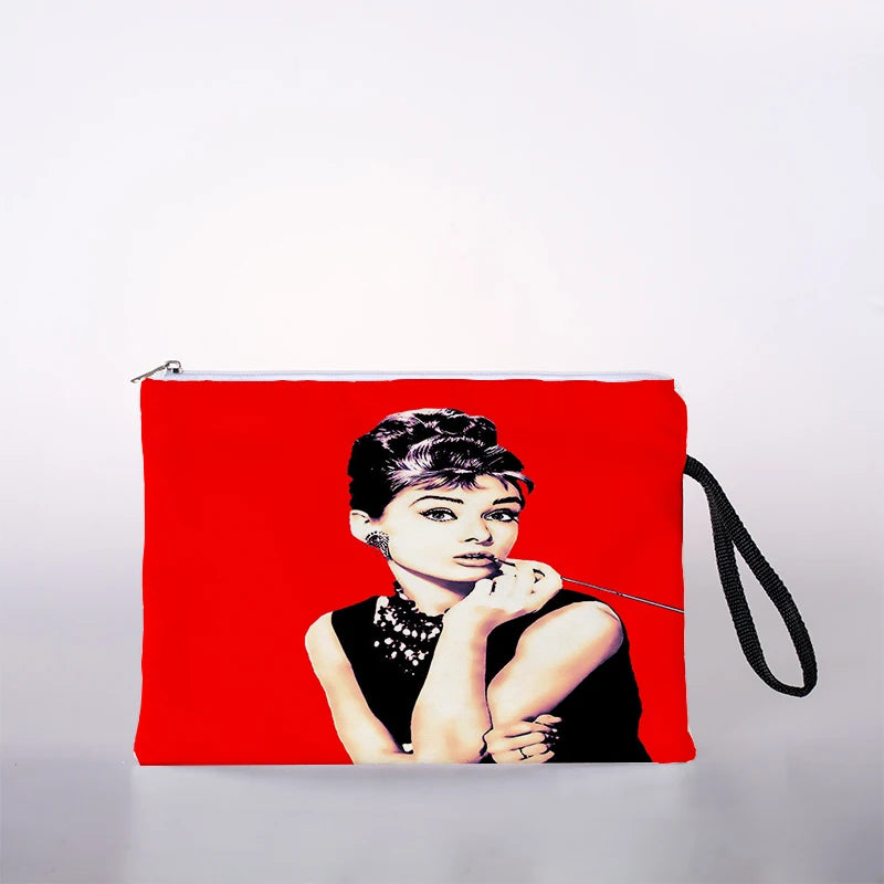 Angel Hepburn Printing Cosmetic Bag Ladies Cosmetic Storage Bag
