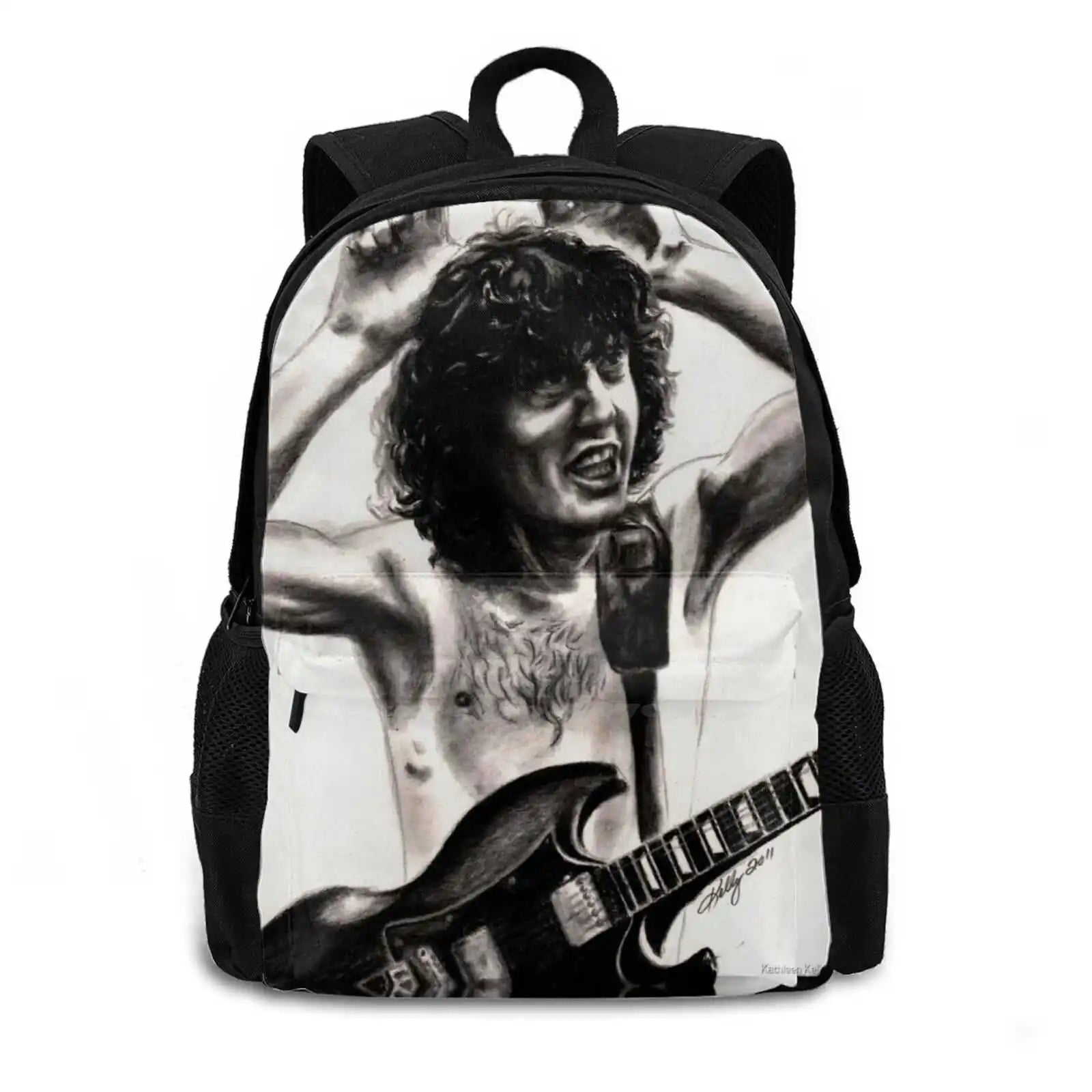 Angus Young Guitarist School Bag for Teenage Girls