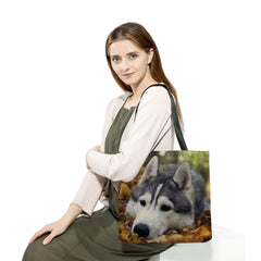 Dog Printed Women Shoulder Bag Eco-Friendly Storage Handbag