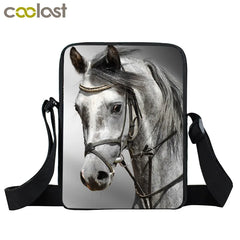 Horse Messenger Bag Women Handbag Satchel Canvas Cross Bag Girls Shoulder Bag