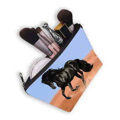 Horse Print Women's Cosmetic Bag Makeup Case Travel Organizer