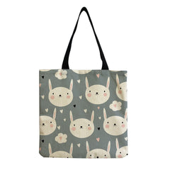 Panda Printed Cartoon Women Shoulder Bag Eco-Friendly Foldable Shopping Tote