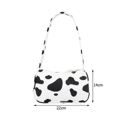 Animal Pattern Print Canvas Shoulder Bag