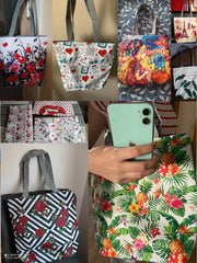 Cartoon Pug Print Tote Bag for Women