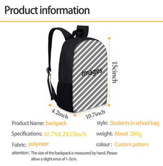 Sloth Print School Bags for Girls Kids Backpack