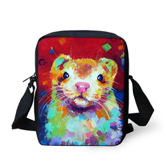 Animal Watercolor Art Print Mini Shoulder Bag
