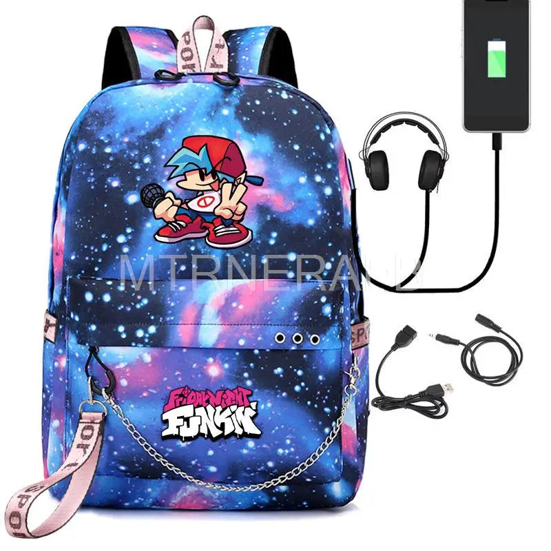 Anime Backpack Friday Night Funkin Boys Girls Students School Bag