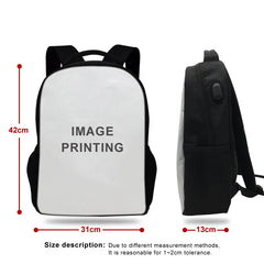 Anime Boku No Hero Academia Backpack School Bag USB Travel Knapsack