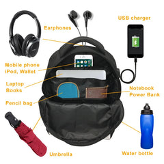 Anime Boku No Hero Academia Backpack School Bag USB Travel Knapsack