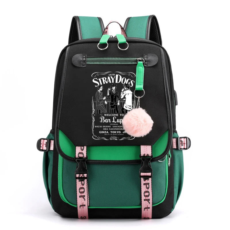 Bungou Stray Dogs Backpack Student School Bag Teenager Bookbag Men Women Rucksac