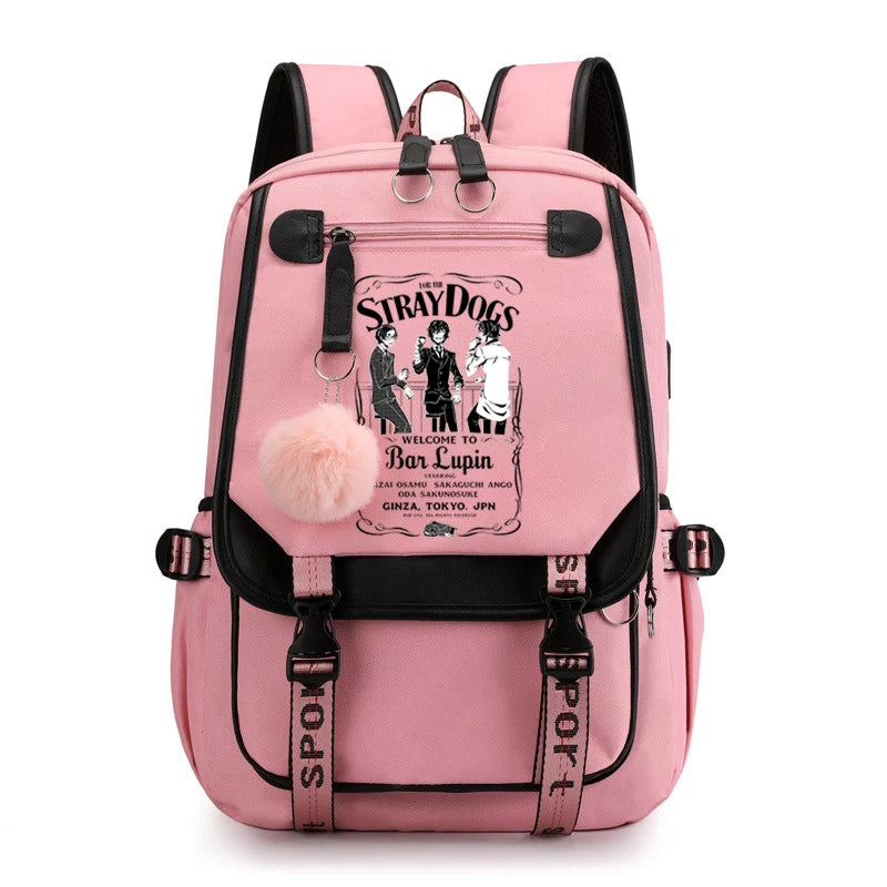 Bungou Stray Dogs Backpack Student School Bag Teenager Bookbag Men Women Rucksac