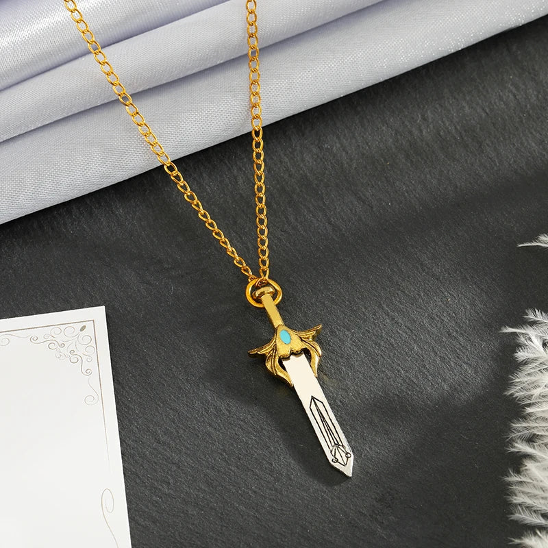 Vintage She-Ra Sword Charm Necklace for Women
