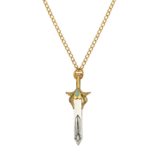Vintage She-Ra Sword Charm Necklace for Women