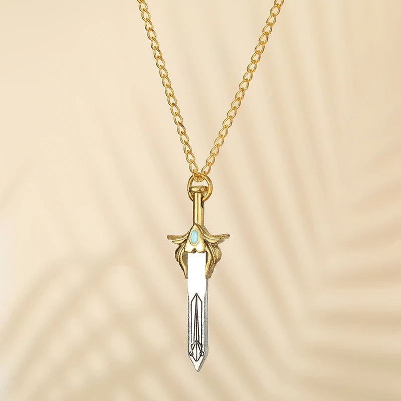 Vintage She-Ra Sword Charm Necklace for Women