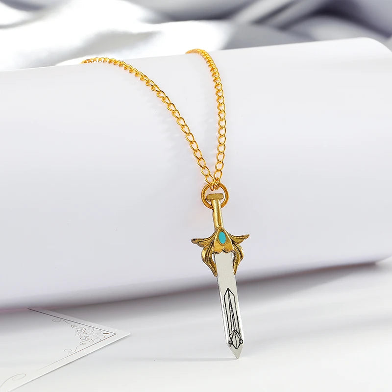 Vintage She-Ra Sword Charm Necklace for Women