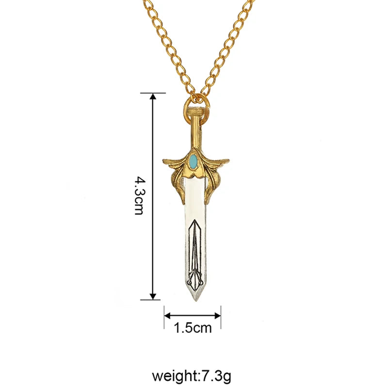 Vintage She-Ra Sword Charm Necklace for Women