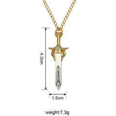 Vintage She-Ra Sword Charm Necklace for Women
