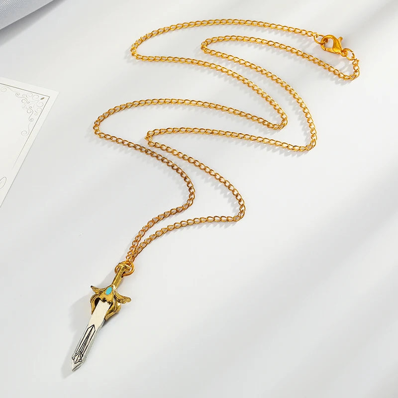 Vintage She-Ra Sword Charm Necklace for Women