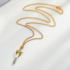 Vintage She-Ra Sword Charm Necklace for Women