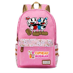 Anime Cuphead Canvas Backpack Teenger High Packsack Casual