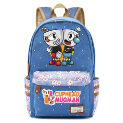 Anime Cuphead Teenger Zipper Packsack Casual Backpack Unisex Student