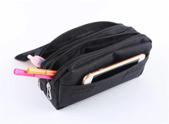 Danganronpa Monokuma Zipper Pencil Case Canvas Penbag Women Student Makeupbag