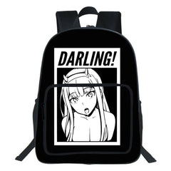 Anime Darling In The Franxx Backpack Double-layer Bookbag Cartoon Backpack Zero