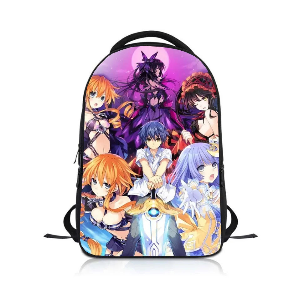 Anime Date a Live Students Backpack School Bag Children Cartoon Knapsack