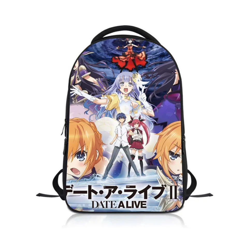 Anime Date a Live Students Backpack School Bag Children Cartoon Knapsack