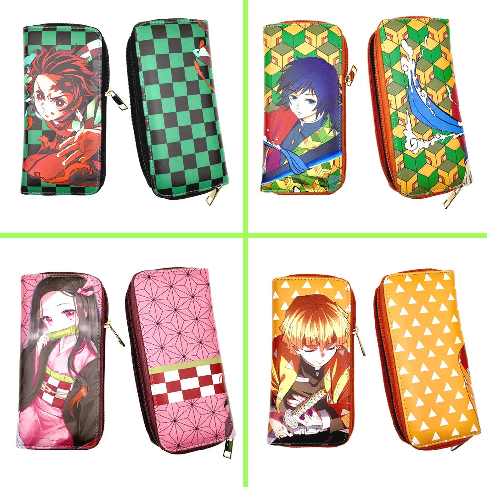 Demon Slayer Giyuu Long PU Leather Wallet Kimetsu no Yaiba