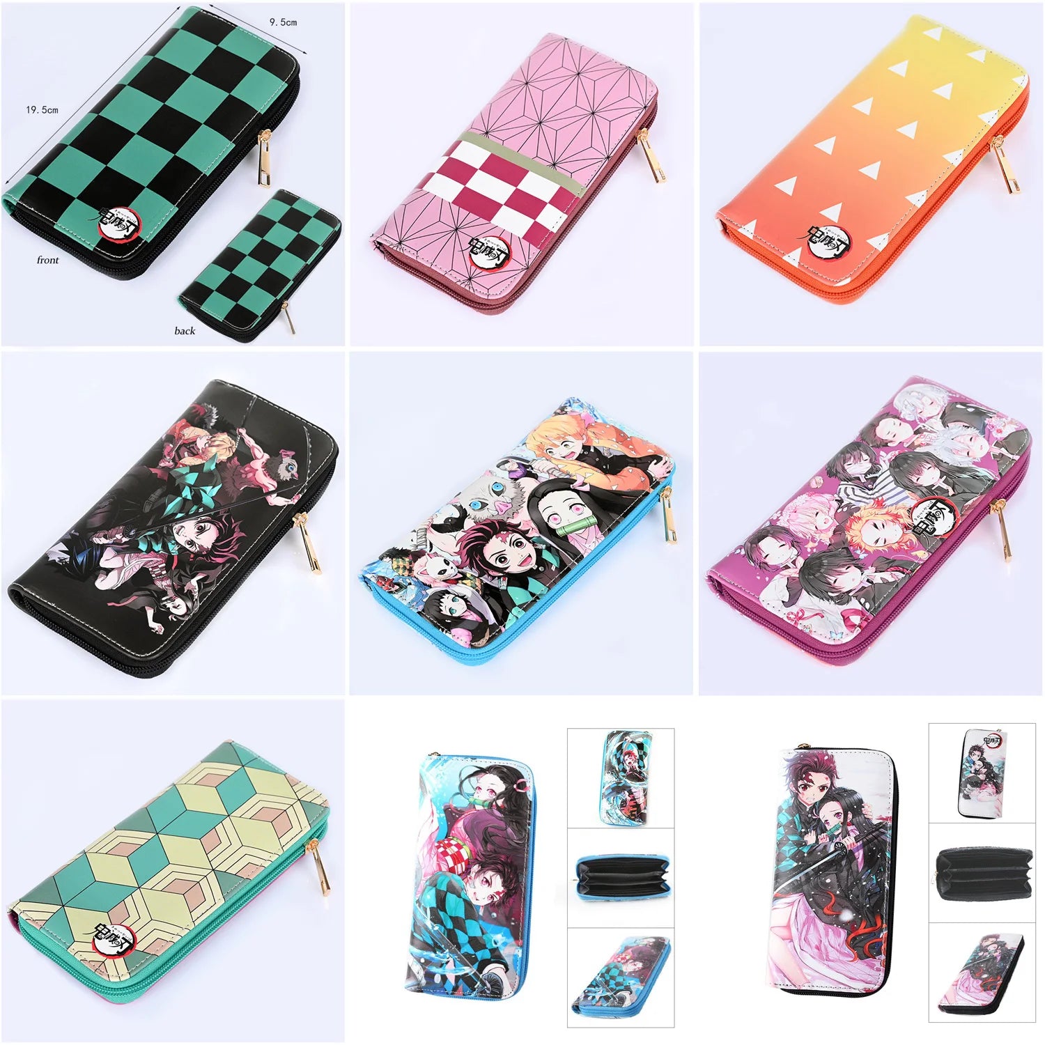 Demon Slayer Giyuu Long PU Leather Wallet Kimetsu no Yaiba