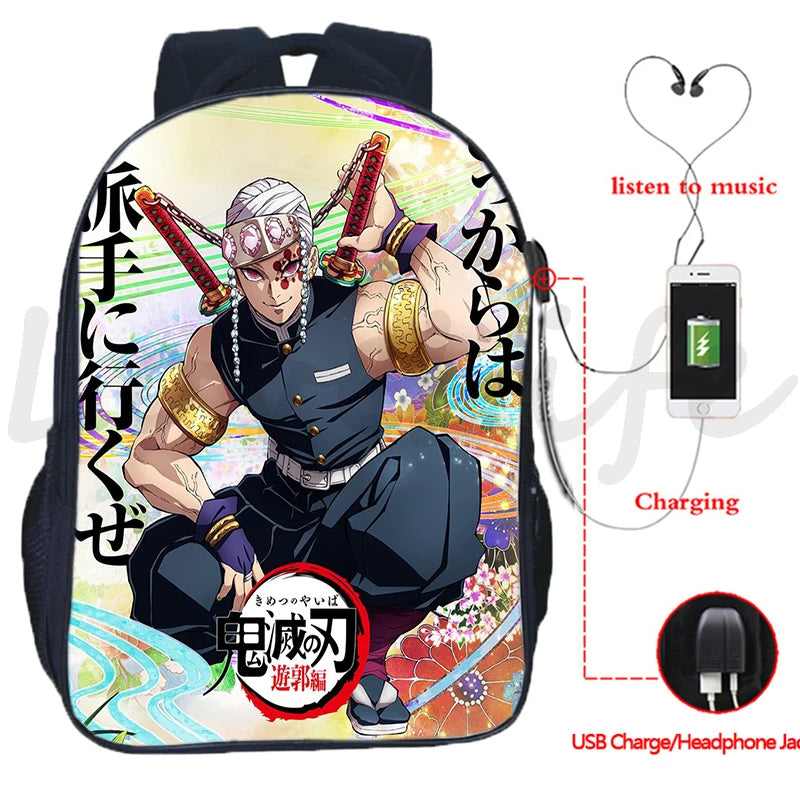 Anime Demon Slayer Backpack For Teens School Bags Knapsack