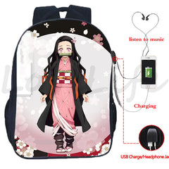 Anime Demon Slayer Backpack For Teens School Bags Knapsack