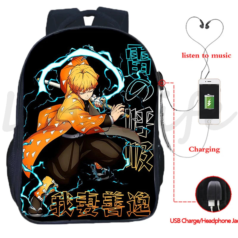 Anime Demon Slayer Backpack For Teens School Bags Knapsack