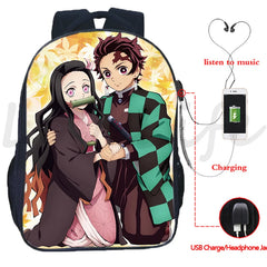 Anime Demon Slayer Backpack For Teens School Bags Knapsack