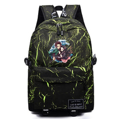 Anime Demon Slayer Backpack Unisex High School Fabric Packsack