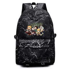 Anime Demon Slayer Backpack Unisex High School Fabric Packsack