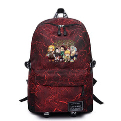 Anime Demon Slayer Backpack Unisex High School Fabric Packsack