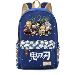 Anime Demon Slayer Zip Backpack Student Schoolbag Teenger High Packsack