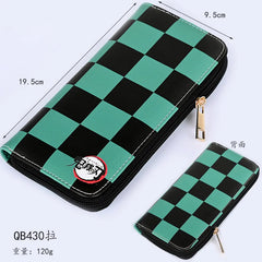 Demon Slayer Tanjirou Long PU Leather Wallet Kimetsu no Yaiba Purse