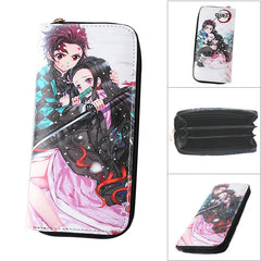 Demon Slayer Tanjirou Long PU Leather Wallet Kimetsu no Yaiba Purse