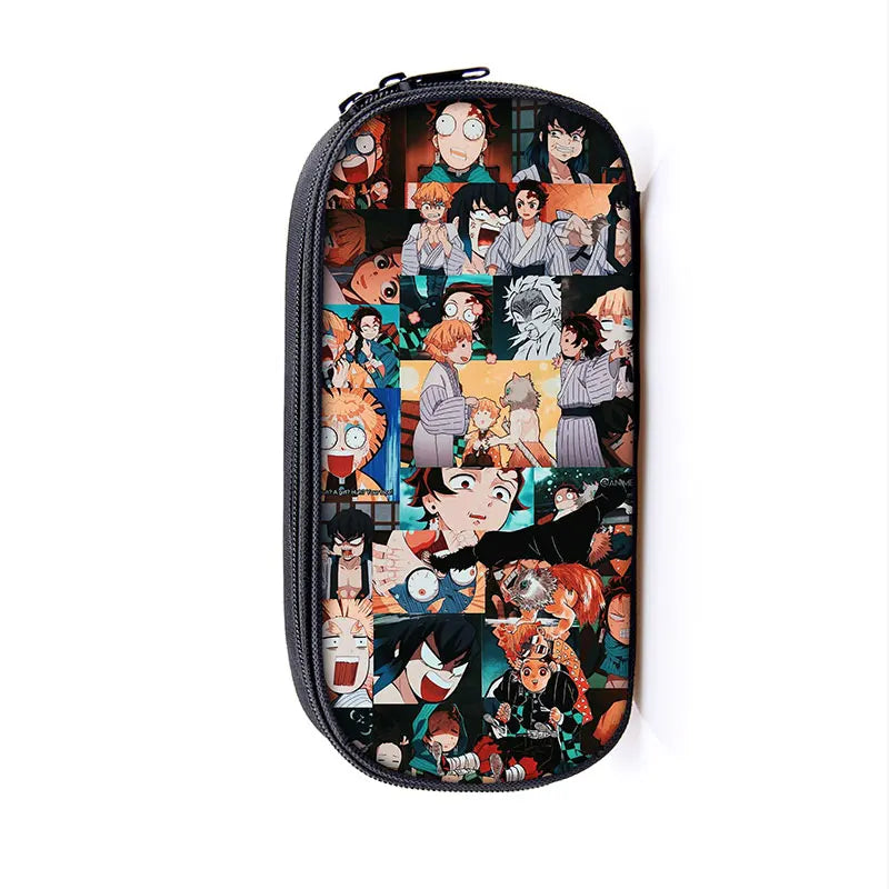 Demon Slayer Kimetsu No Yaiba Canvas Pencil Case Organizer