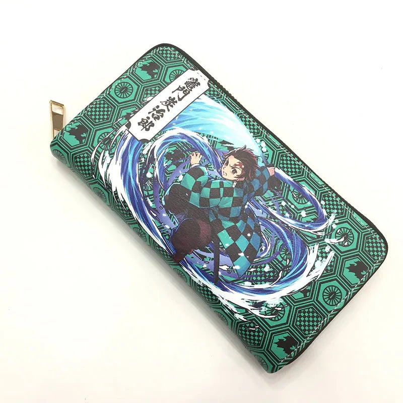 Demon Slayer Tanjiro Kamado Nezuko Wallet Long PU Leather Purse