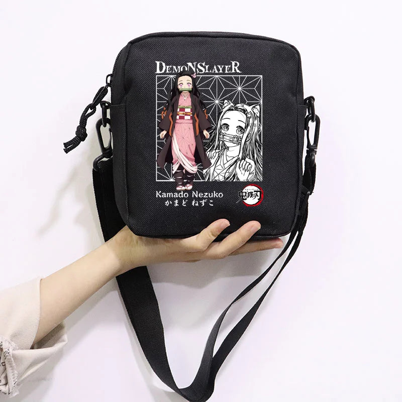 Demon Slayer Messenger Bag Canvas Shoulder Purse Handbag