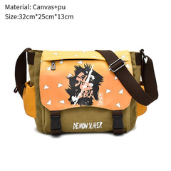 Demon Slayer One Piece Shoulder Bag Zip Crossbody Handbag
